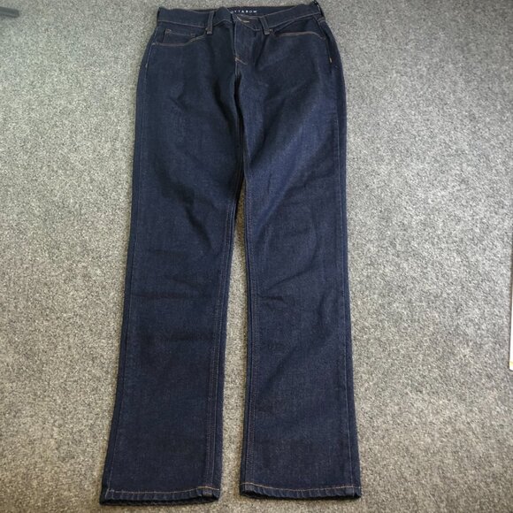 Mott and Bow Boyfriend Jeans Womens 28x32 Blue Denim Dark Wash Stretch Casual - Picture 3 of 11